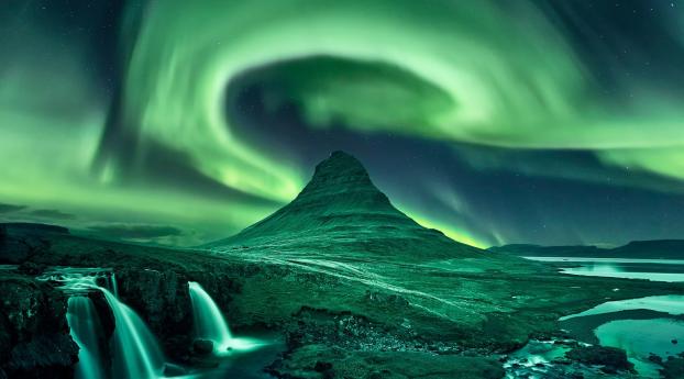 Kirkjufell HD  Iceland Night Photography Wallpaper 1080x2310 Resolution