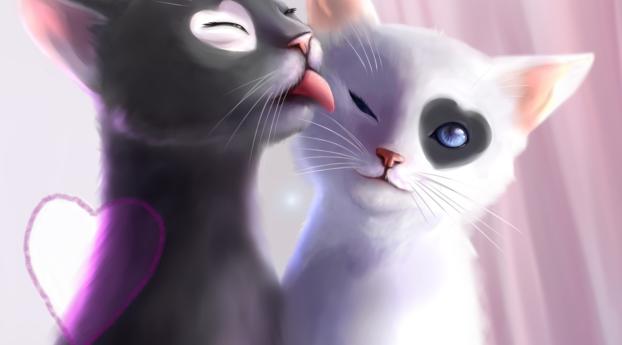 kittens, cats, art Wallpaper 1080x2340 Resolution