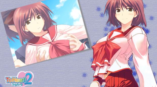 kousaka yuuko, to heart 2, girl Wallpaper 640x960 Resolution