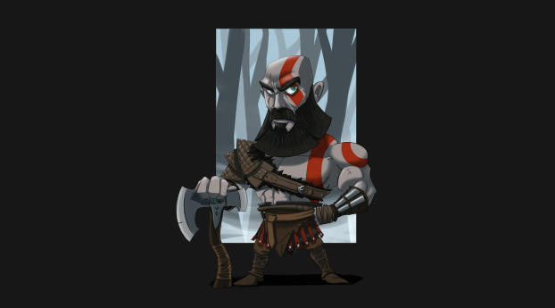 Kratos Cool God Of War Art Wallpaper 8000x5513 Resolution