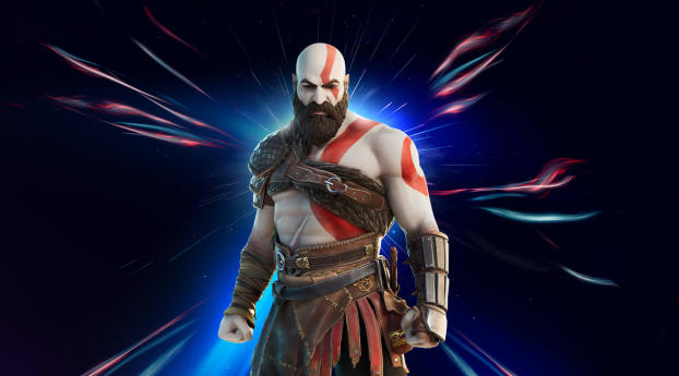 Kratos Fortnite x God of War PS5 Wallpaper 1920x1080 Resolution