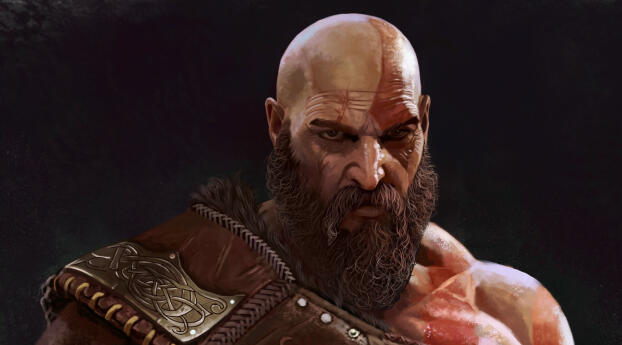 Kratos God of War Ragnarök Art Wallpaper