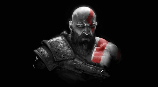 Kratos GoW Amoled Wallpaper 1920x1080 Resolution