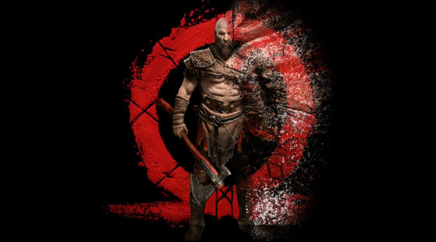 Kratos Illustration God of War Wallpaper 1024x768 Resolution