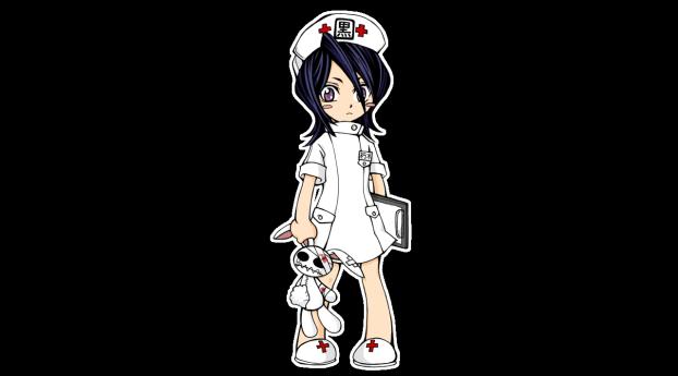 kuchik rukia, girl, nurse Wallpaper 1280x2120 Resolution