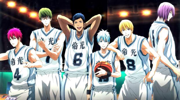 kuroko no basket, team, akashi seijuurou Wallpaper 1024x768 Resolution