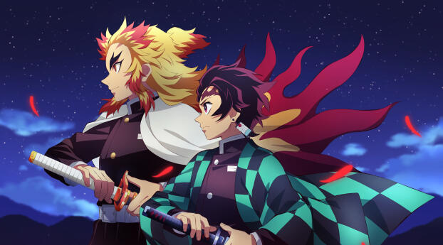480x854 Kyojuro Rengoku and Tanjiro Kamado 4K Demon Slayer Android One Mobile  Wallpaper, HD Anime 4K Wallpapers, Images, Photos and Background -  Wallpapers Den