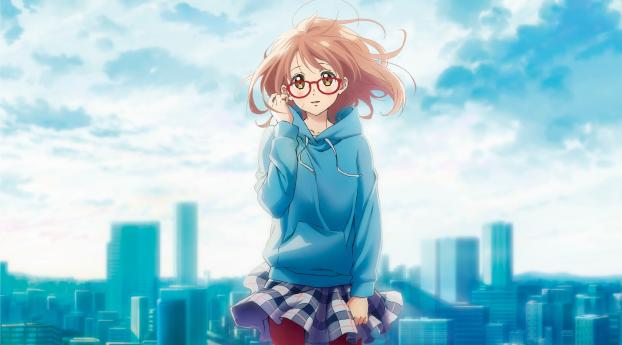 Kyoukai No Kanata Anime Girl Kuriyama Mirai Wallpaper 320x480 Resolution