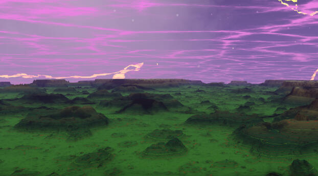 Landscape View on Away Planet Wallpaper 1920x1080 Resolution