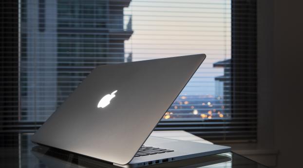laptop,  table, apple Wallpaper 1242x2688 Resolution