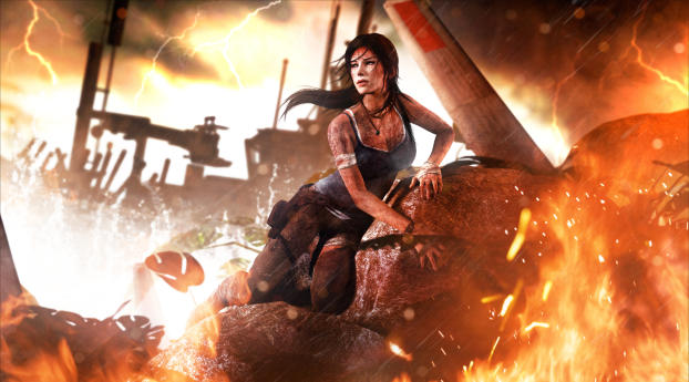 Lara Croft 4K Tomb Raider Wallpaper 1728x3840 Resolution