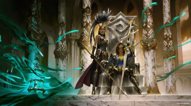 League Of Legends HD King and Queen Art Wallpaper 1080x1620 Resolution