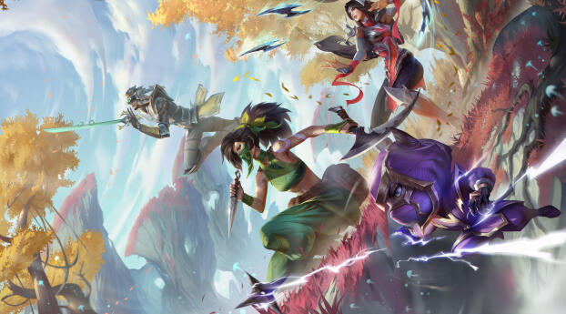 League of Legends Wild Rift HD Cool Poster Wallpaper 1080x2340 Resolution