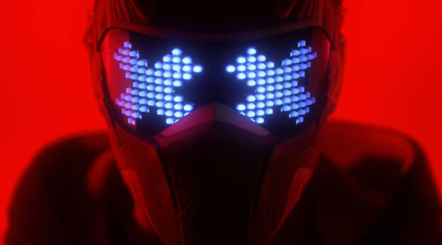 LED Mask Man The Finals Game Wallpaper 1400x750 Resolution