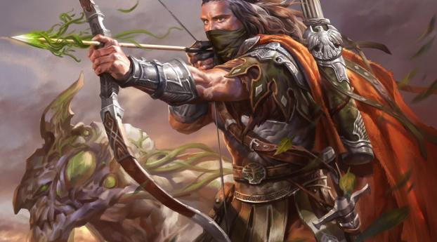 legend of the cryptids, man, archer Wallpaper 320x568 Resolution