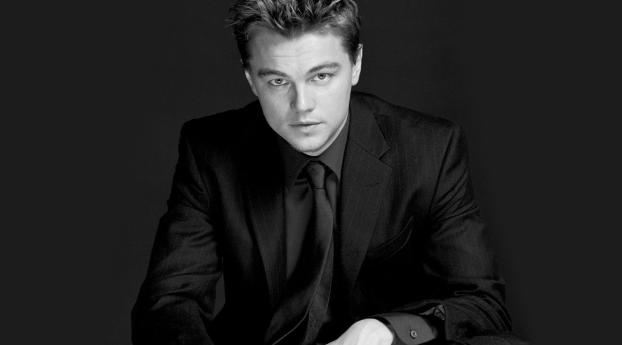 Leonardo DiCaprio In Black wallpapers Wallpaper 2560x1080 Resolution