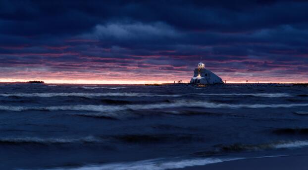 Lighthouse HD Photography Horizon Wallpaper 1080x2400 Resolution
