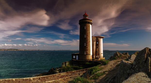 Lighthouse in France Wallpaper 1920x1080 Resolution