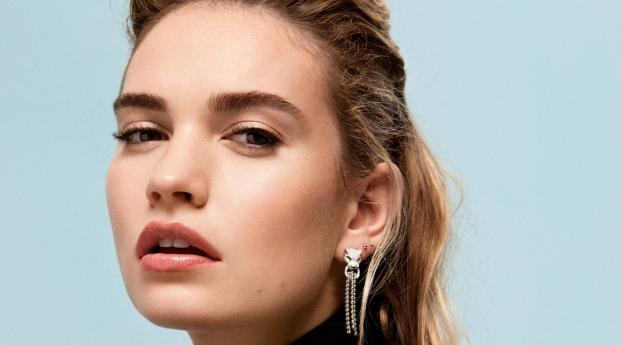 Lily James 2020 Actress Wallpaper 7620x4320 Resolution