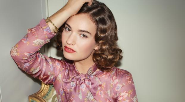 Lily James 2020 Wallpaper 600x1024 Resolution