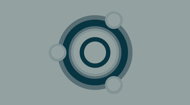 Linux Minimal Gray Logo Wallpaper