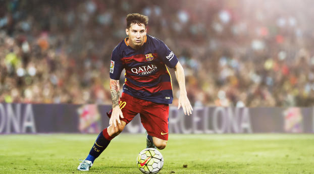 Lionel Messi FC Barcelona Wallpaper 1440x3200 Resolution