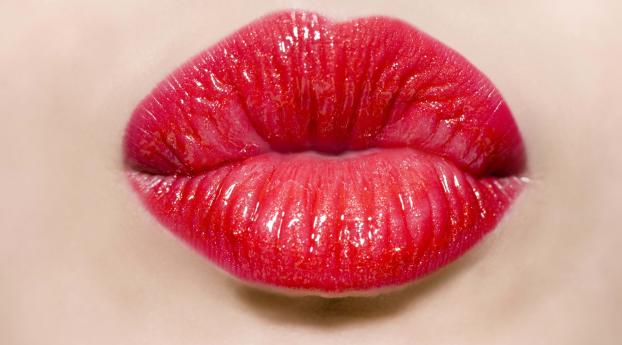 lips, girl, lipstick Wallpaper