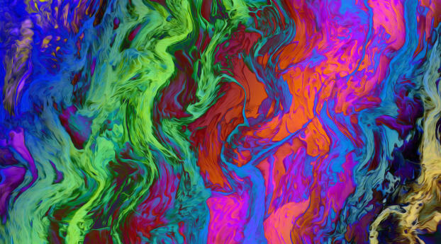 Liquid Rainbow Colour Wallpaper 720x1570 Resolution