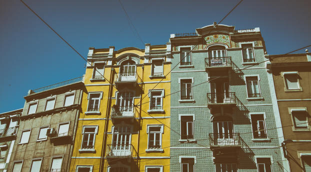 lisbon, portugal, buildings Wallpaper