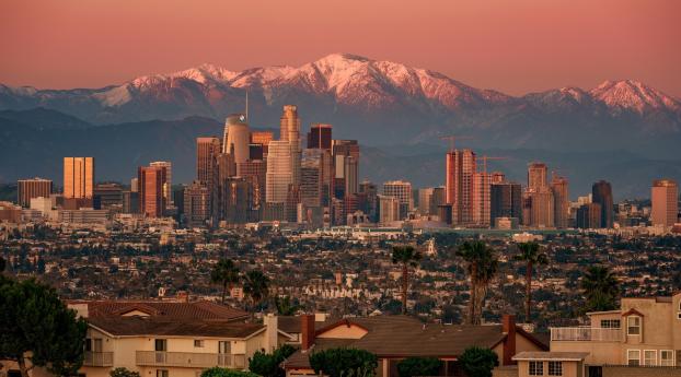 Los Angeles Panorama Wallpaper 1080x2316 Resolution