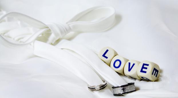 love, letters, rings Wallpaper 2048x2732 Resolution