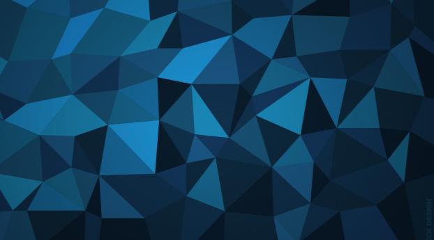 Low Poly Blue Wallpaper 1600x900 Resolution