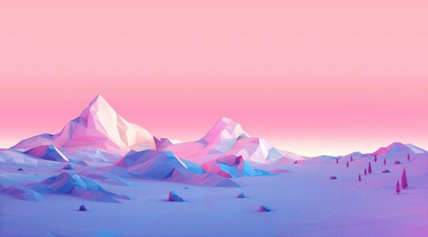 Low Poly Mountains Wallpaper 3300x2550 Resolution