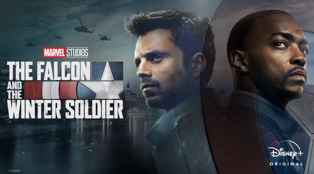 The Falcon and the Winter Soldier Official Poster Wallpaper 1080x1080 Resolution