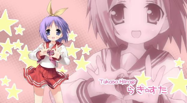 lucky star, hiiragi tsukasa, girl Wallpaper 1024x768 Resolution