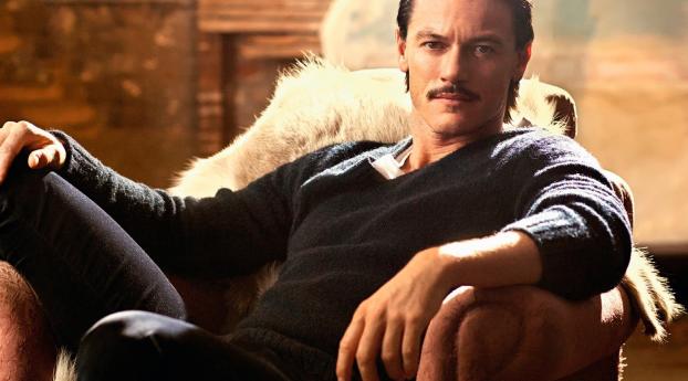 luke evans, actor, mustache Wallpaper 1440x900 Resolution