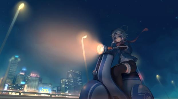 luo tianyi, vocaloid, night Wallpaper 1280x720 Resolution