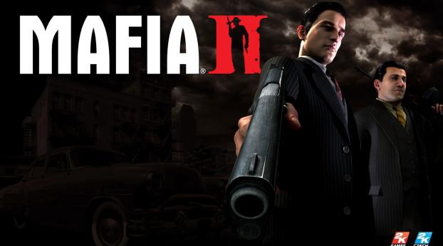 mafia 2, pistol, suit Wallpaper 640x1136 Resolution