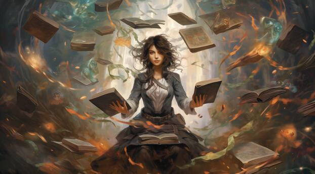 Magic The Gathering 4k Book Background Magical Wallpaper 1440x3120 Resolution