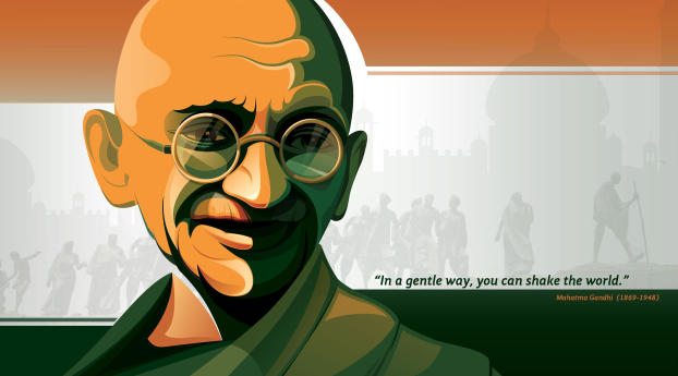 Mahatma Gandhi  - You Can Shake The WORLD Wallpaper 1080x1920 Resolution