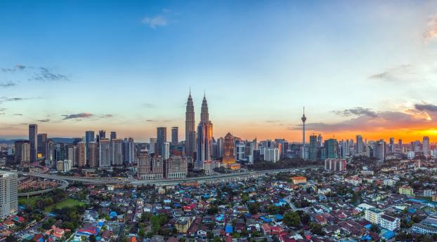 malaysia, petronas twin towers, sky Wallpaper