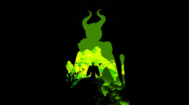 Maleficent Cool Minimal Wallpaper 1440x2992 Resolution