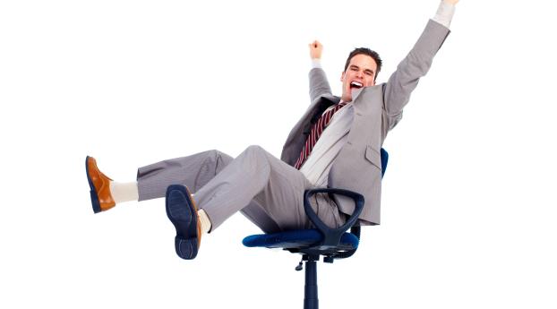 man, suit, chair Wallpaper 640x960 Resolution