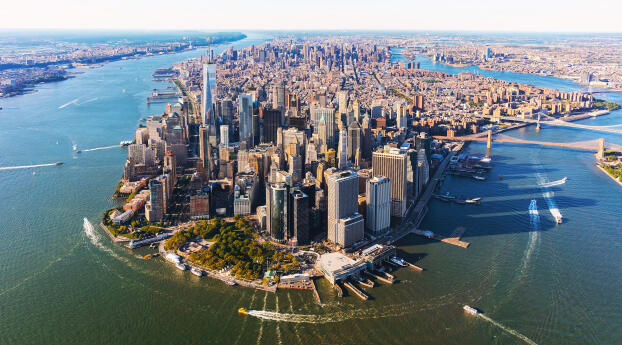 Manhattan USA HD Cityscape Wallpaper 720x1570 Resolution