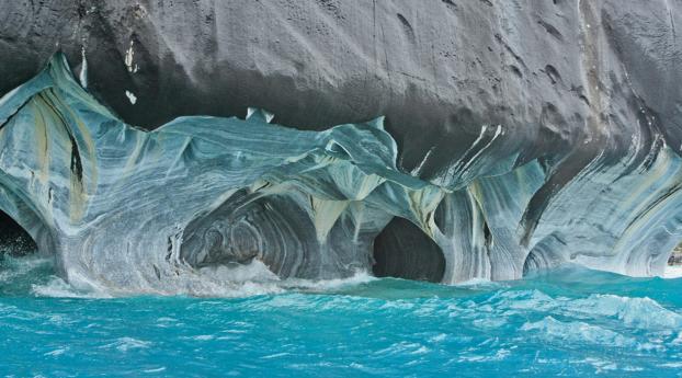 marble caves chile chico, chile, caves Wallpaper 3840x2400 Resolution
