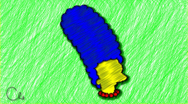 Marge Simpson Digital Art Wallpaper 1360x768 Resolution