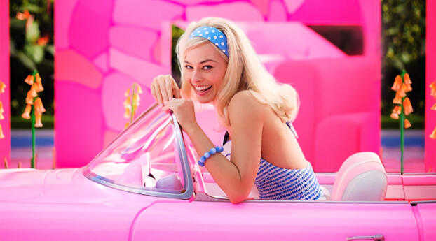 Margot Robbie Barbie Movie 2022 Wallpaper 1080x2246 Resolution