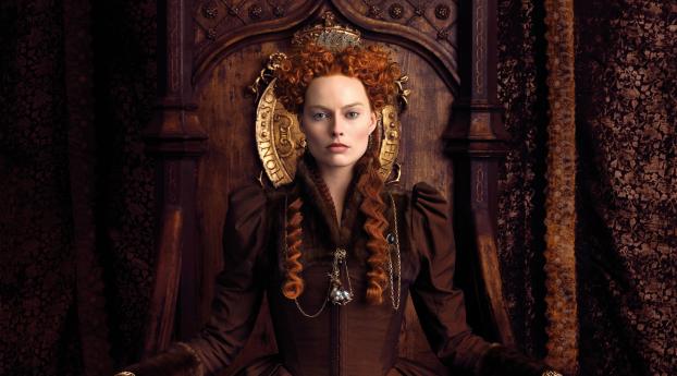 Margot Robbie in Mary Queen of Scots Movie Wallpaper 1024x600 Resolution