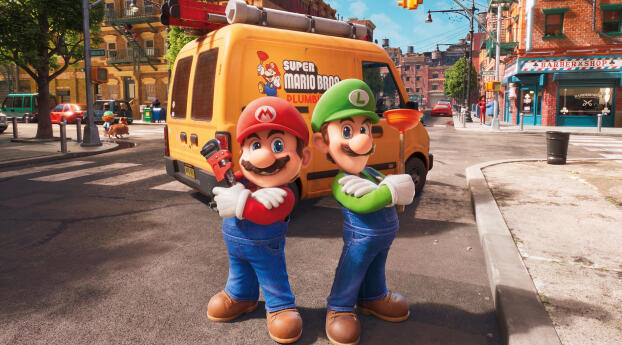 Mario & Luigi in Super Mario Bros Movie 2023 Wallpaper 1152x864 Resolution