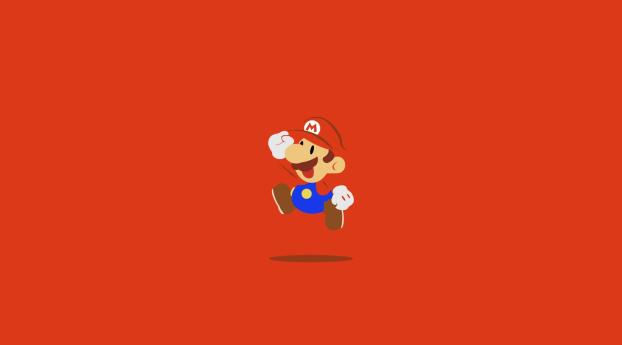Mario Minimal Wallpaper 1080x2160 Resolution